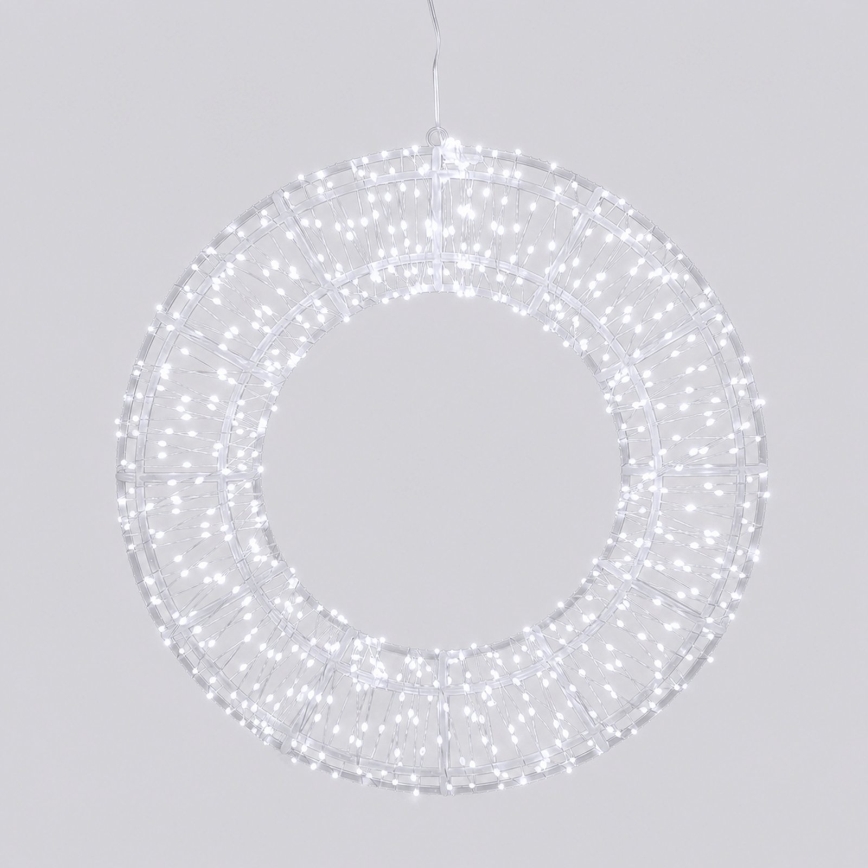 Aigostar - LED buiten kerstdecoratie 540xLED/6W/230V IP44 koel wit 45cm cirkel