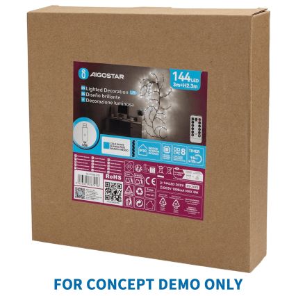 Aigostar - LED buiten kerstdecoratie 540xLED/6W/230V IP44 koel wit 45cm cirkel