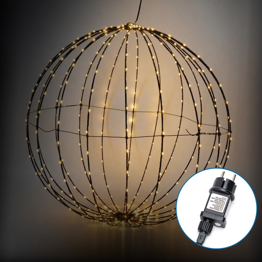 Aigostar - LED buiten kerstdecoratie bol 30 cm, 3,6W, 230V, IP44, warm wit