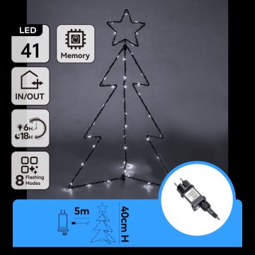 Aigostar - LED buiten kerstdecoratie LED/3,6W/230V 40 cm IP44 koud wit