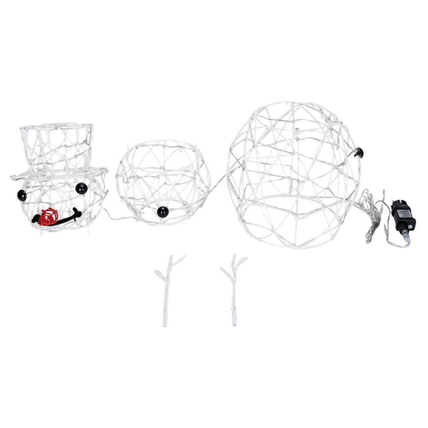 Aigostar - LED buitenkerstdecoratie LED/3,6W/31/230V 2700K 60 cm IP44 sneeuwman
