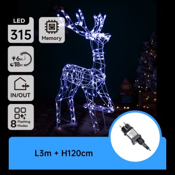 Aigostar - LED buiten kerstdecoratie LED/3,6W/31/230V 6500K 120 cm IP44 rendier