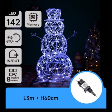 Aigostar - LED buiten kerstdecoratie LED/3,6W/31/230V 6500K 60 cm IP44 sneeuwman