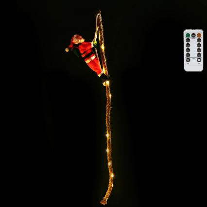 Aigostar - LED buiten kerstdecoratie LED/4xAA IP44 Kerstman met parachute