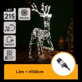 Aigostar - LED buiten kerstdecoratie rendier LED/3,6W/31/230V 2700K 105 cm IP44