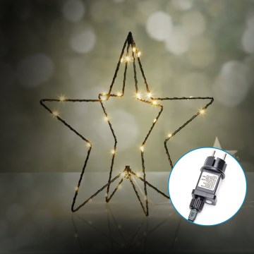 Aigostar LED buiten kerstdecoratie, ster 30 cm, 3,6 W, 230 V, IP44, warm wit