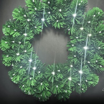 Aigostar - LED buiten kerstkrans, 72×LED / 3×AA, Ø 50 cm, IP44, koel wit