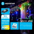 Aigostar - LED buiten kerstlichtsnoer 100xLED/8 functies 8x0,6m IP44 meerkleurig