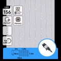 Aigostar - LED buiten kerstlichtsnoer 156xLED/8 functies 4,2x1,2m IP44 koud wit