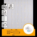 Aigostar - LED buiten kerstlichtsnoer 192xLED/8 functies 3xAA 4,5x1,2m IP44 warm wit