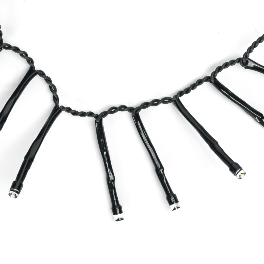 Aigostar - LED kerstlichtsnoer voor buiten 200xLED/8 functies 3xAA 5,3 m IP44 koud wit
