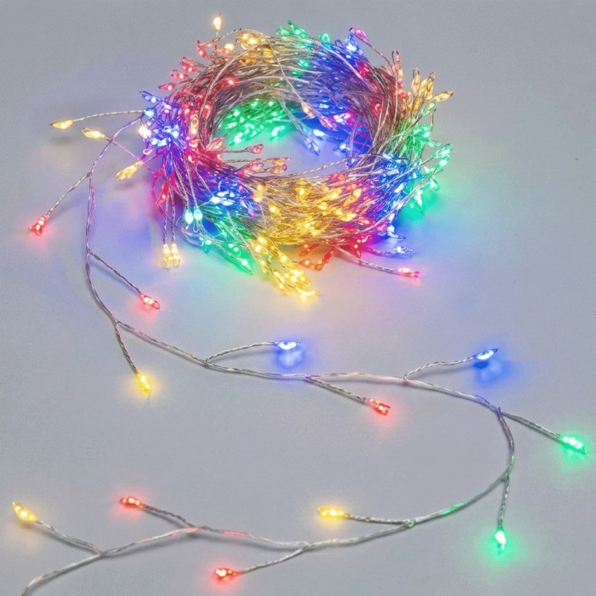 Aigostar - LED buiten kerstlichtsnoer 200xLED/8 functies 3xAA 6,3m IP44 multicolor