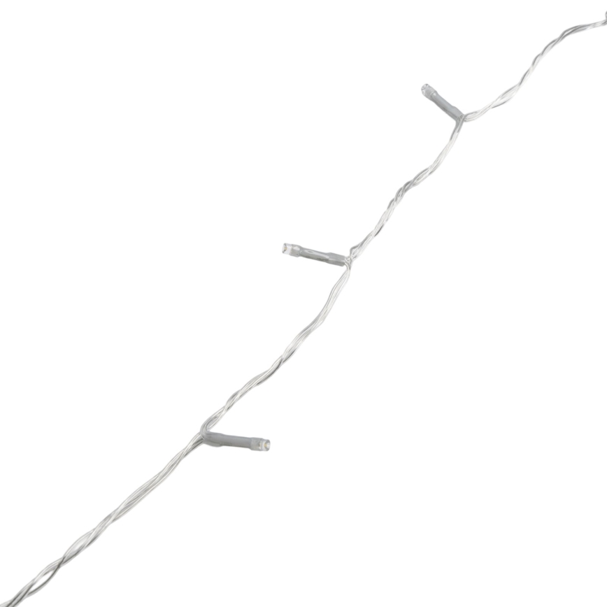 Aigostar - LED buiten kerstlichtsnoer 200xLED/8 functies 4xAA 20m IP44 koud wit