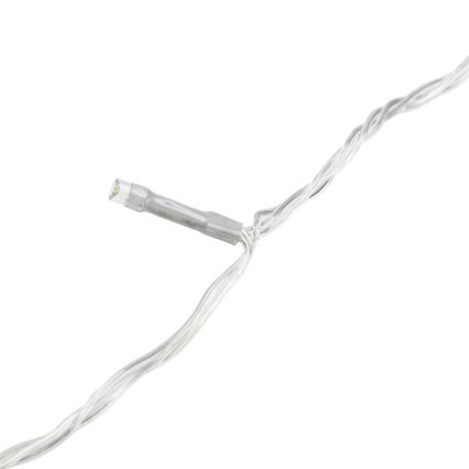 Aigostar - LED buiten kerstlichtsnoer 200xLED/8 functies 4xAA 20m IP44 koud wit