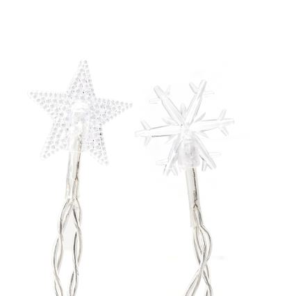 Aigostar - LED-lichtsnoer voor buiten 25x LED/8 functies 3xAA 2,5 m IP44 koel wit