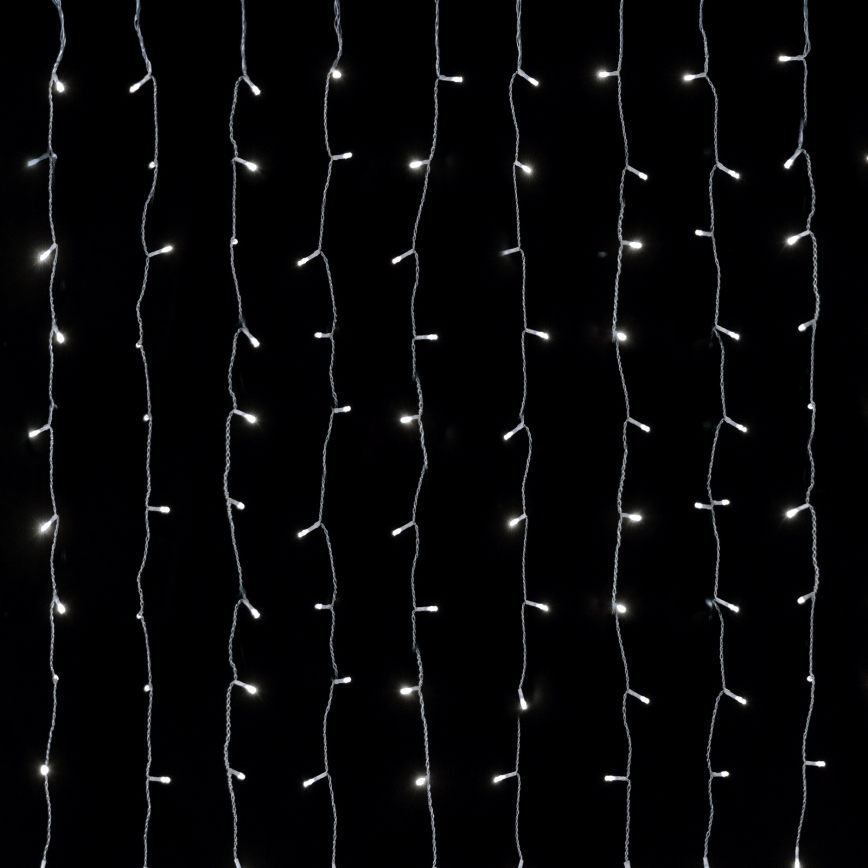 Aigostar - LED buiten kerstlichtsnoer 288xLED/8 functies 1,5x1,8m IP44 koud wit