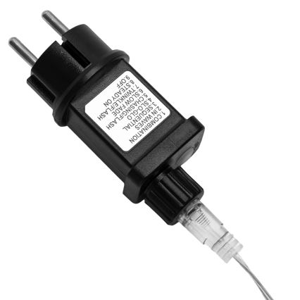 Aigostar - LED buiten kerstlichtsnoer 300xLED/8 functies 4 m IP44 koud wit