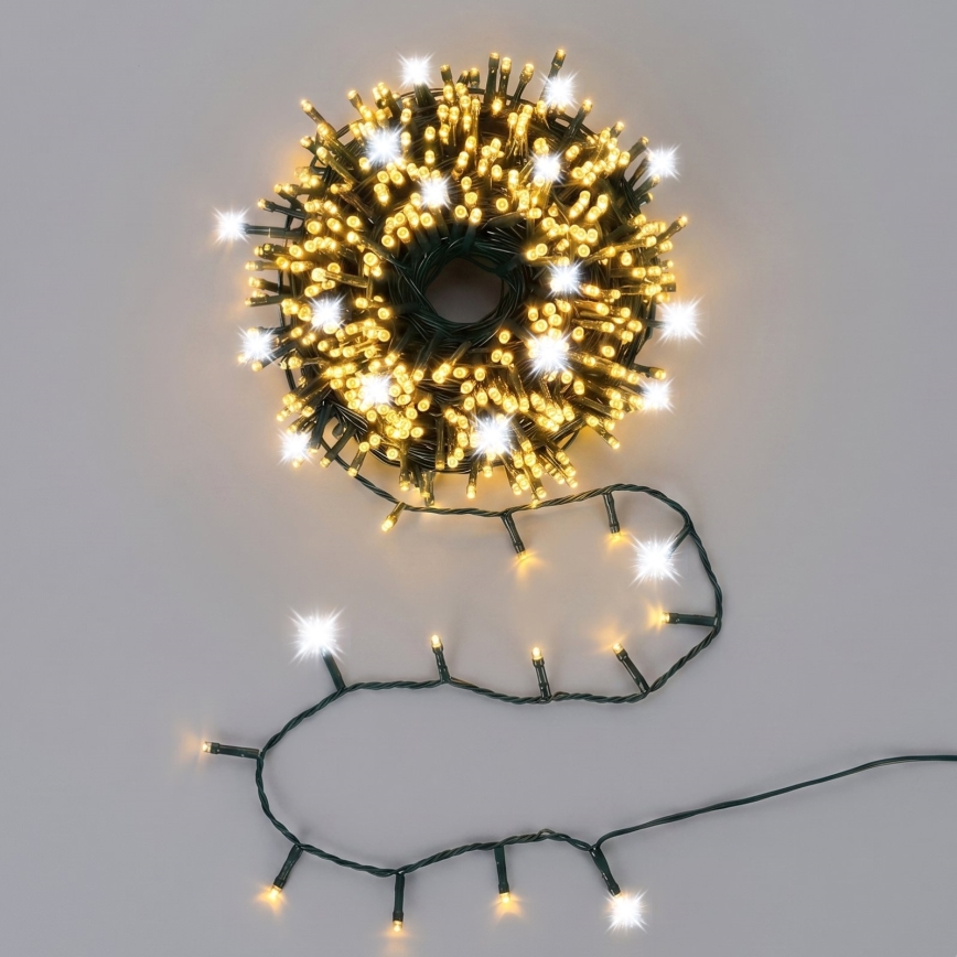 Aigostar - LED buiten kerstlichtsnoer 320xLED+80xLED 23m IP44 warmwit+koelwit