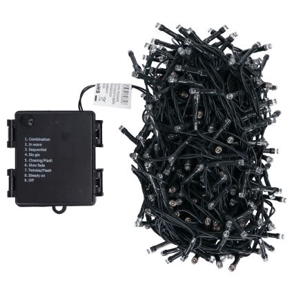 Aigostar - LED-kerstverlichting voor buiten, 500xLED / 8 functies, 4xAA, 25,3 m, IP44, multicolor