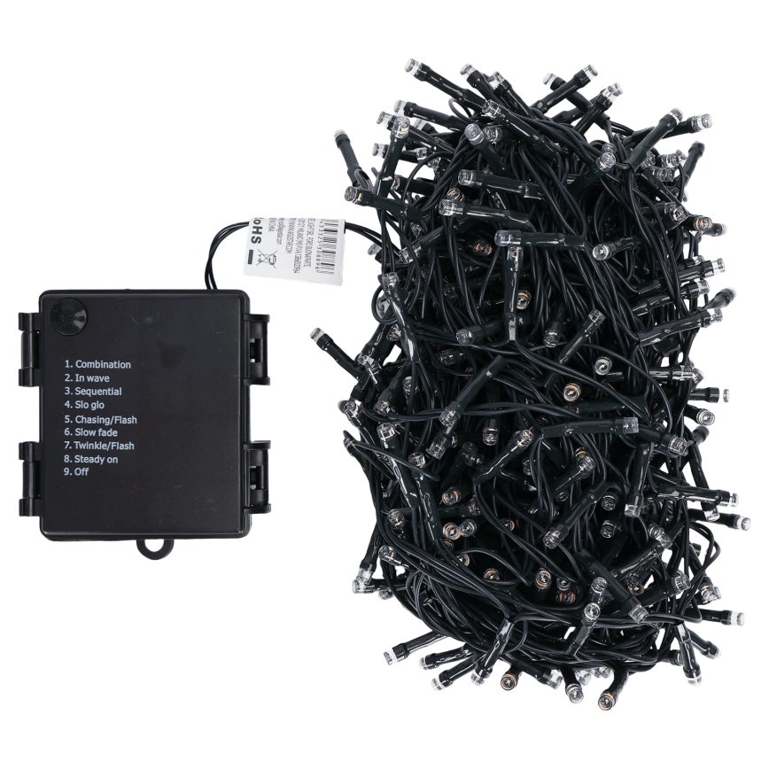 Aigostar - LED-kerstverlichting voor buiten, 500xLED / 8 functies, 4xAA, 25,3 m, IP44, multicolor