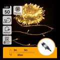Aigostar - LED buiten kerstlichtsnoer 50xLED/8 functies 8m IP44 warm wit