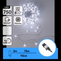 Aigostar - LED Buiten kerstlichtsnoer 750xLED/8 functies 78 m IP44 koud wit