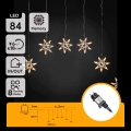 Aigostar - LED buiten kerstlichtsnoer 84xLED/8 functies 1,2x1m IP44 warm wit sneeuwvlokken