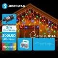 Aigostar - LED buiten kerstslinger 300xLED/8 functies 18x0,4m IP44 meerkleurig