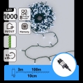 Aigostar - LED buiten kerstsnoer 1000xLED/8 functies 103m IP44 koud wit