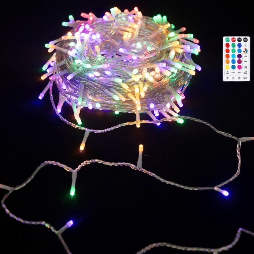 Aigostar - LED buiten kerstverlichting 100xLED/7 functies 4xAA 10,3m IP44 meerkleurig + afstandsbediening