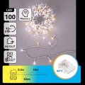 Aigostar - LED buiten kerstsnoer 100xLED/8 functies 3xAA 10,3m IP44 warm wit/koud wit