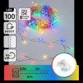 Aigostar - LED buiten kerstsnoer 100xLED/8 functies 3xAA 3,3m IP44 meerkleurig