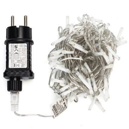 Aigostar - LED buiten kerstsnoer 100xLED/8 functies 5,3m IP44 warm wit