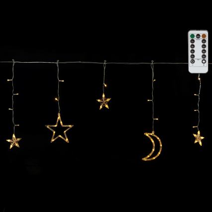 Aigostar - LED buiten kerstverlichting 120xLED/6W/230V/8 functies 3x0,6m IP44 warm wit + afstandsbediening