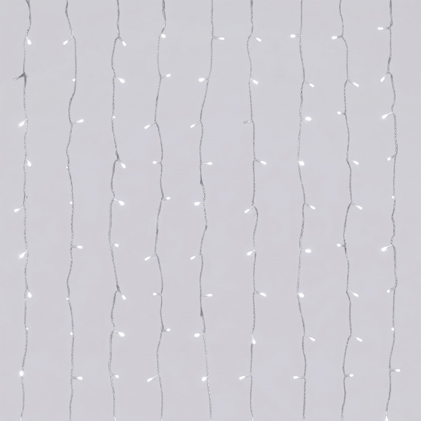 Aigostar - LED buiten kerstverlichting 192xLED/8 functies 3xAA 4,5x1,2m IP44 koud wit