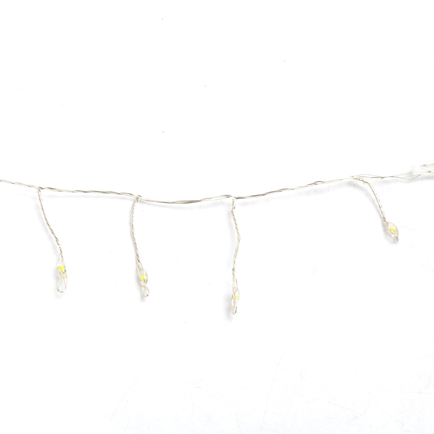 Aigostar - LED buiten kerstsnoer 300xLED/8 functies 3xAA 9,3m IP44 warm wit