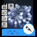 Aigostar - LED buiten kerstsnoer 50xLED/8 functies 8m IP44 koel wit