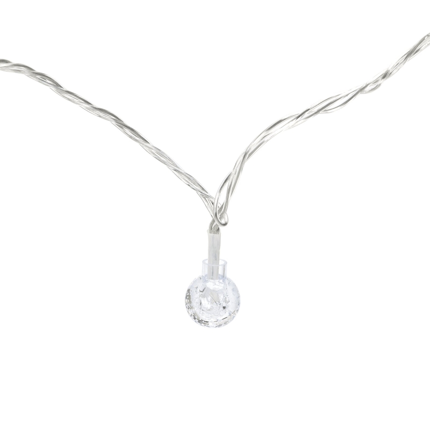 Aigostar - LED buiten kerstsnoer 50xLED/8 functies 8m IP44 koel wit