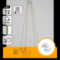 Aigostar - LED buiten kerstsnoer 72xLED/8 functies 3xAA 1,2m IP44 warm wit