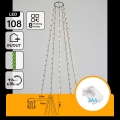 Aigostar - LED buiten kerstverlichting 108xLED/8 functies 3xAA 1,8m IP44 warm wit