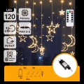 Aigostar - LED buiten kerstverlichting 120xLED/6W/230V/8 functies 3x0,6m IP44 warm wit + afstandsbediening