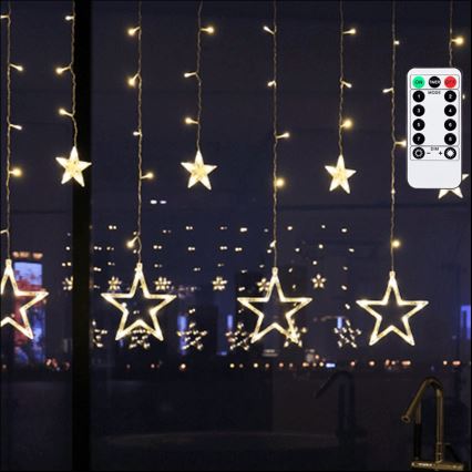 Aigostar - LED buiten kerstsnoer 120xLED/8 functies 3x0,6 m IP44 warm wit + afstandsbediening