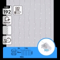 Aigostar - LED buiten kerstverlichting 192xLED/8 functies 3xAA 4,5x1,2m IP44 koud wit