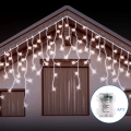 Aigostar - LED buiten kerstverlichting 200xLED/8 functies 3xAA 13x0,6m IP44 koud wit