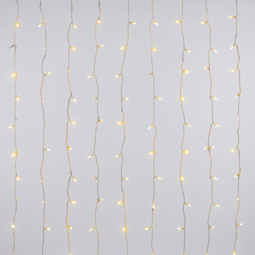 Aigostar - LED buiten kerstverlichting 200xLED/8 functies 3xAA 5x2m IP44 warm wit