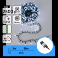 Aigostar - LED buiten kerstverlichting 2500xLED/8 functies 53m IP44 koel wit