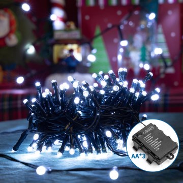 Aigostar - LED Buiten Kerstverlichting 300xLED/8 functies 15,3m IP44 koud wit