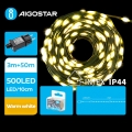 Aigostar - LED buiten kerstverlichting 500xLED/8 functies 53m IP44 warm wit