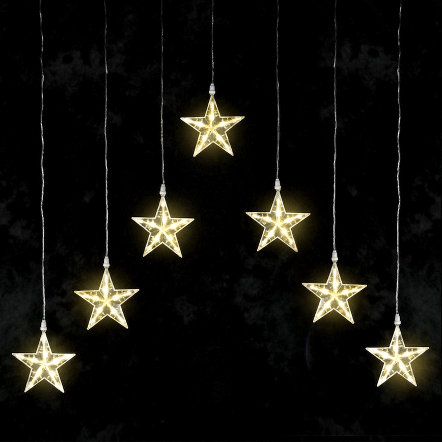 Aigostar - LED buiten kerstverlichting 70xLED/230V 1,2x1m IP44 warm wit, sterren