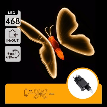 Aigostar - LED buitendecoratie 504xLED IP44 warm wit vlinder